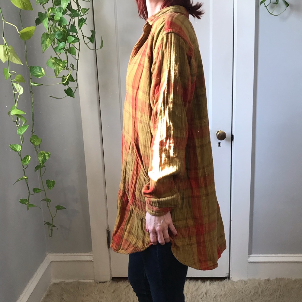 CP Shades x Free People Yellow Flannel Tunic Top - Picture 8 of 8